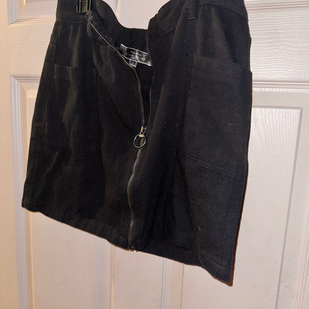 Black Mini Skirt with Zipper